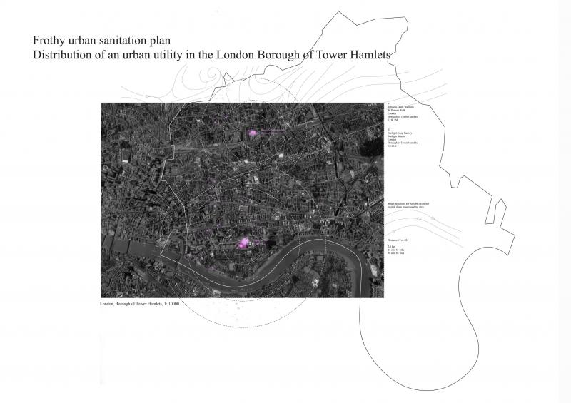 Possible distribution of cleaning utilities in the London Borough of Tower Hamlets